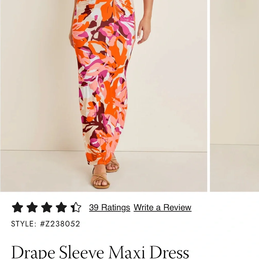 VENUS Vibrant Floral Maxi Dress - Pink, Orange, Purple - Picture 3 of 3